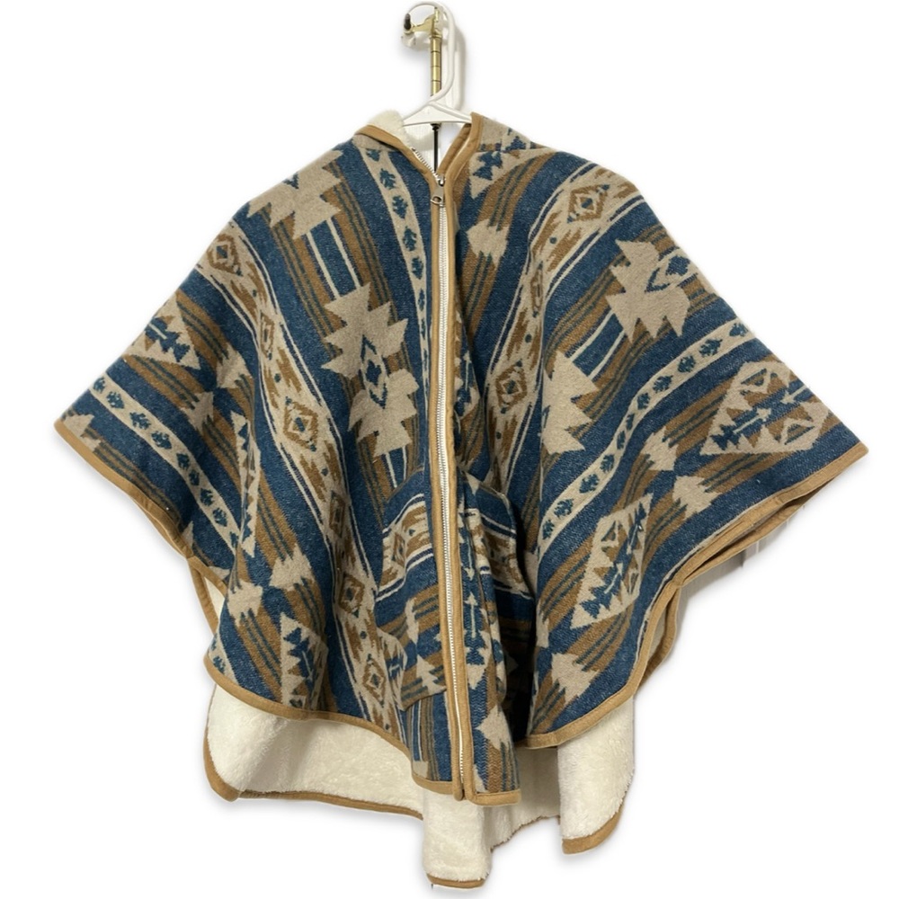 Full Zip fleece lined Poncho NWOT